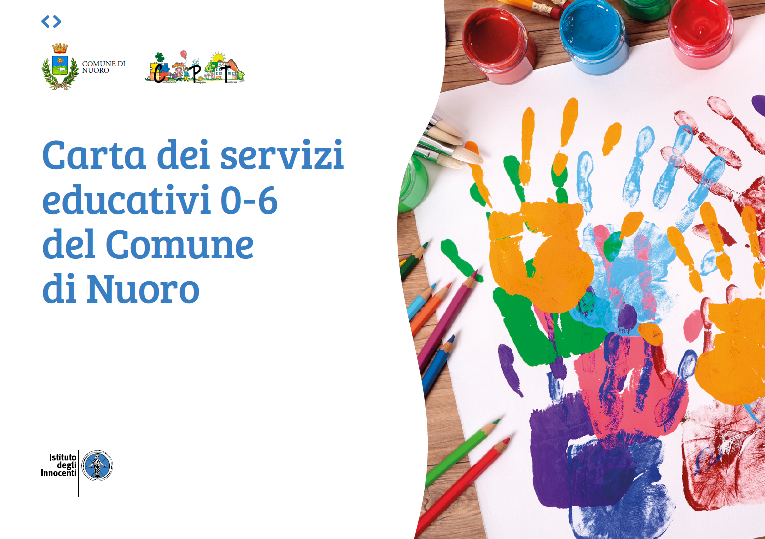 Cover Carta dei servizi educativi 0-6 del Comune di Nuoro 2026